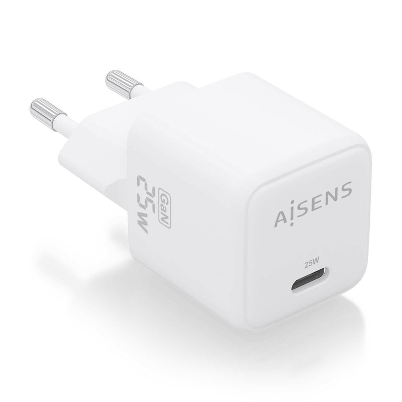Aisens Charger GaN 25W - 1x USB-C PD 3.0 QC4.0 - White