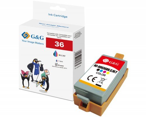 G&g Ink Komp. With Canon CLI-36/ 1511B001 Black/ Colour