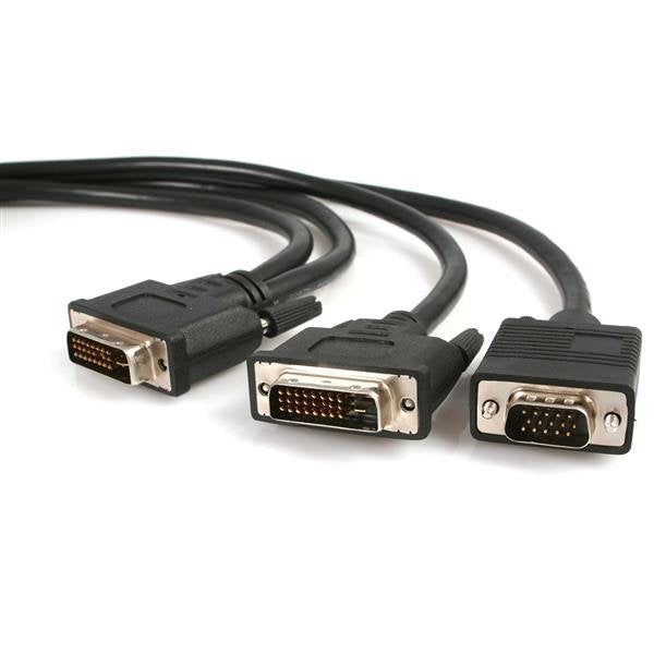StarTech.com Cable 1,8M Multiplicador Vídeo DVI-i Male a DVI-d Male And HD15 VGA Male Monitor - Splitter