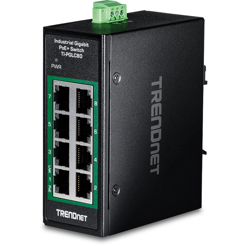 Trendnet TI-PGLC80 Switch No Administrado Gigabit Ethernet (10/100/1000) Energía Sobre Ethernet (PoE) Black