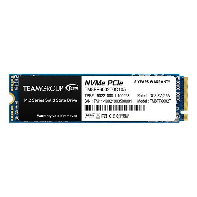 Team Group MP33 2TB PCIE GEN3 X4 NVMe M.2 SSD 1800/1500MB/S
