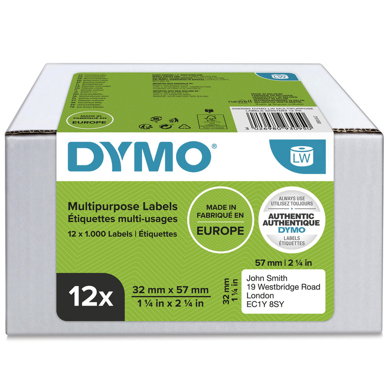 Dymo Lw - Labels Multiuso - 32 X 57MM - 2093095 12 Rolls 1000M