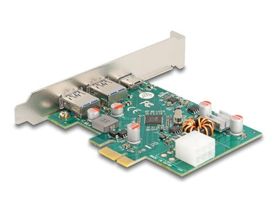 Delock 90229 Card Pci Express X1 a 1 X External USB Type-c™ Female Pd 30W + 2 X USB External Tipo-a Female USB — image 1