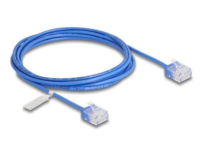 Delock RJ45 Network Cable CAT.6 UTP Ultra Slim 2M Aal With Kurzen Machon — image 1