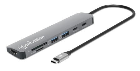 Manhattan USB-C Pd a HDMI 7-IN-1 4K Dockingmation Grey