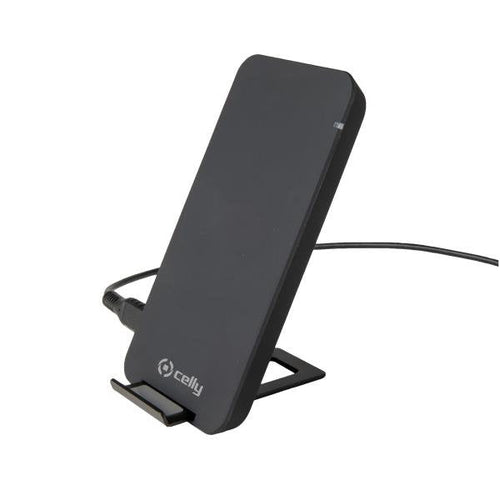 Celly Charger Wireless Output 10W With Stand Black — image 1