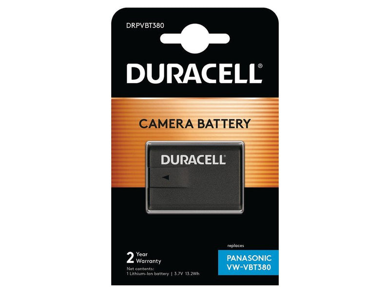 Duracell Camcorder Battery 3.7V 3560MAH Duracell Replacement Panasonic VW-VBT380 DRPVBT380