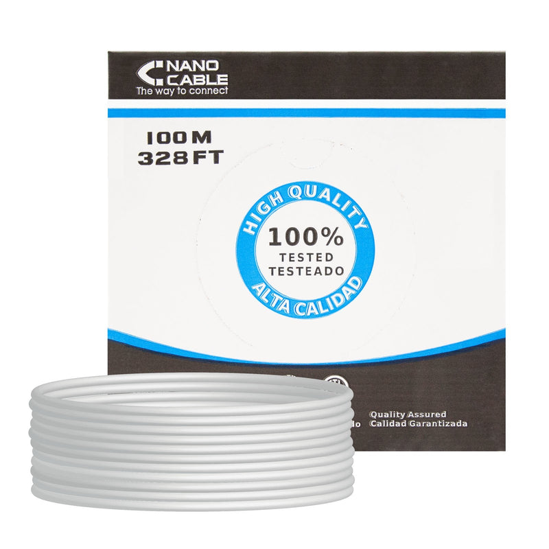 Nanocable Bobina Network Cable Rigido RJ45 CAT.6 FTP AWG24 100M - Grey