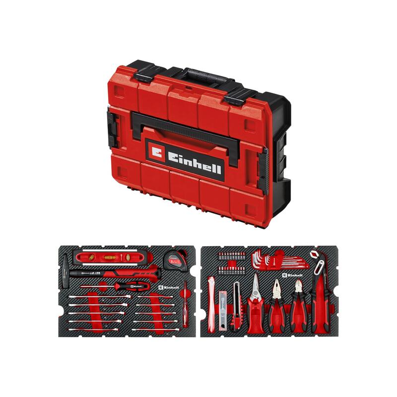 Einhell-kwb E-case Werkzeugkoffer Umzug, 79-PIEZAS Black/Red 370511