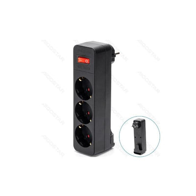 Aigostar Plug Conversion German 1A 3 16A With Switch Black — image 1