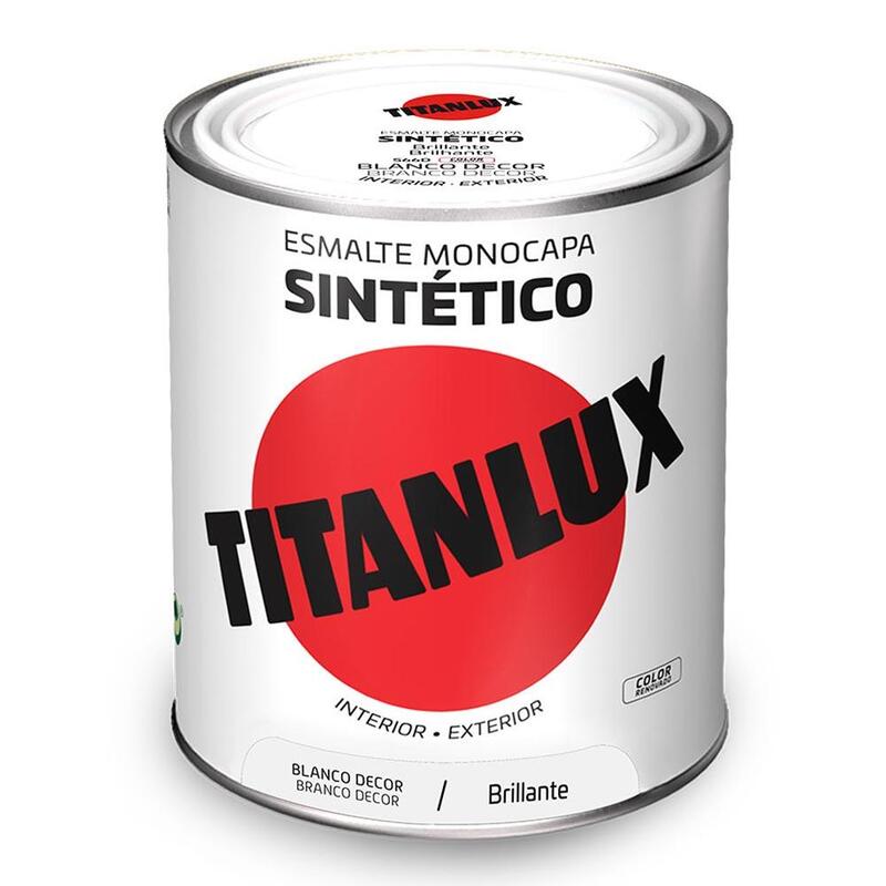 Esmalte Sintético Monocapa Glossy White Decoración 750ML Titanlux 5809019