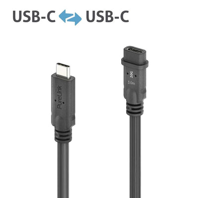 Purelink MICROX4 USB-C Sobre USB-C Cable Alargador USB4 GEN2X2 20Gbps, 3,00M — image 1