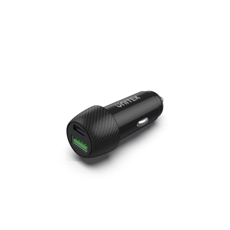 Unitek Charger Car 38W USB-A USB-C QC3.0 P1400A