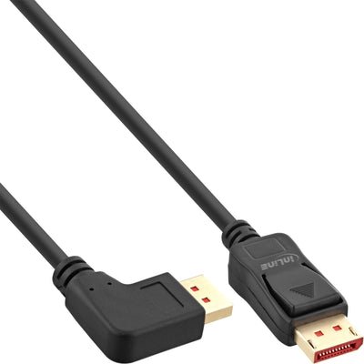 Inline Cable DisplayPort 1.4, 8K4K, Ángulo Izquierdo, Black/Gold 3M — image 1