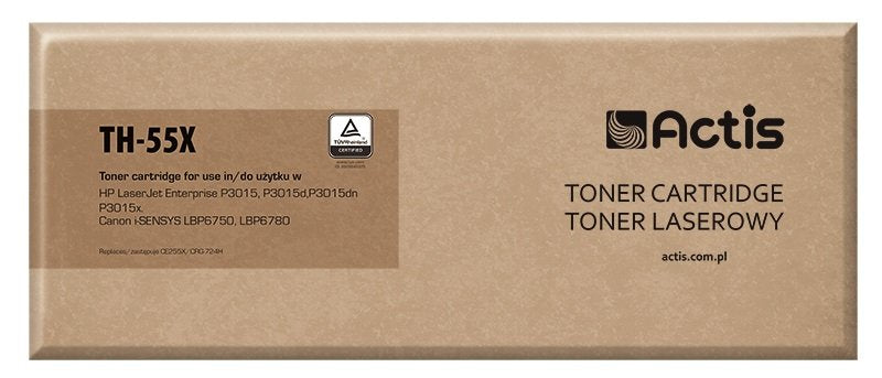 Actis Cartridge Toner TH-55X Spare Part HP 55X CE255X, Canon CRG-724H Standard 12500 Páginas Black