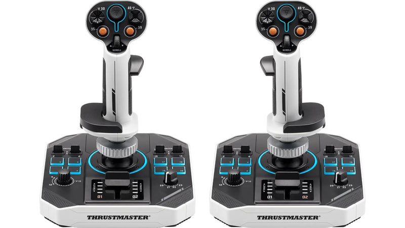Thrustmaster Sol-r 2 Hosas Space SIM Duo Black White USB Lever Vuelo Analógico/Digital PC