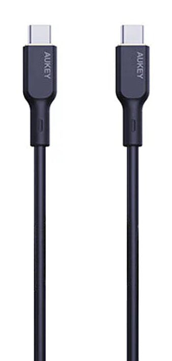 Aukey CB-SCC101 USB Cable -c Type-c Power Delivery Pd 100W 5A 1M Silikon Black — image 1