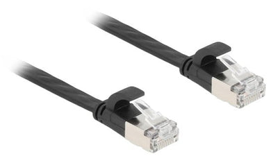Delock RJ45 Tape Plana Network Cable Connector Male a Male CAT.6A U FTP 5M Black — image 1