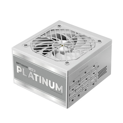 Mars Gaming Power Supply MPT1000 1000W Fan 14CM ATX 3.1 PCIE 5.1 80 Plus Platinum White — image 1