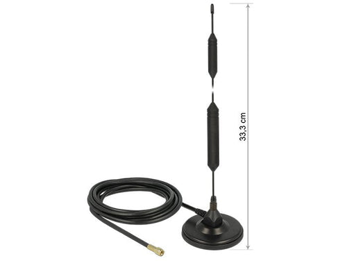 Delock Gsm Antenna Sma Connector Male 5DBI Starr Omnidirektional With Magnética Standfus And Cable Connection  — image 1