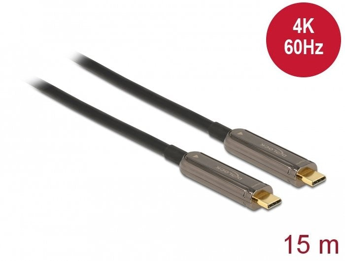 Delock Cable Video USB-C ™ Óptico Activo 4K 60 HZ 15M