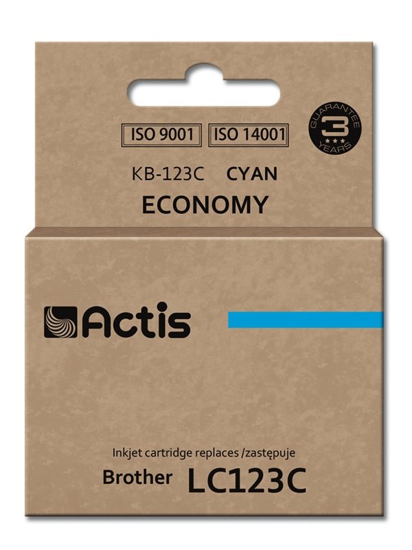 Actis Ink KB-123C (reemplazo Brother LC123C / LC121C - Standard - 10ML - Cyan)