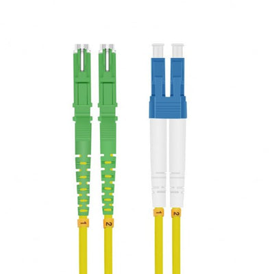 Helos Lwl Network Cable E2000® Apc (lsh)/Lc Duplex 9/125?M OS2 Yellow 5,0M — image 1