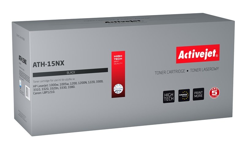 Activejet ATH-15NX Spare Part HP 15X C7115X, Canon EP-25 Supreme 4200 Páginas Black
