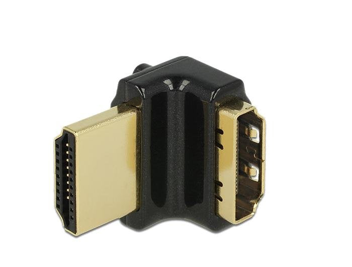 Delock 65663 Adapter High Speed HDMI With Ethernet – Hdmi-a Female Hdmi-a Male 4K 90° Angled Up Black