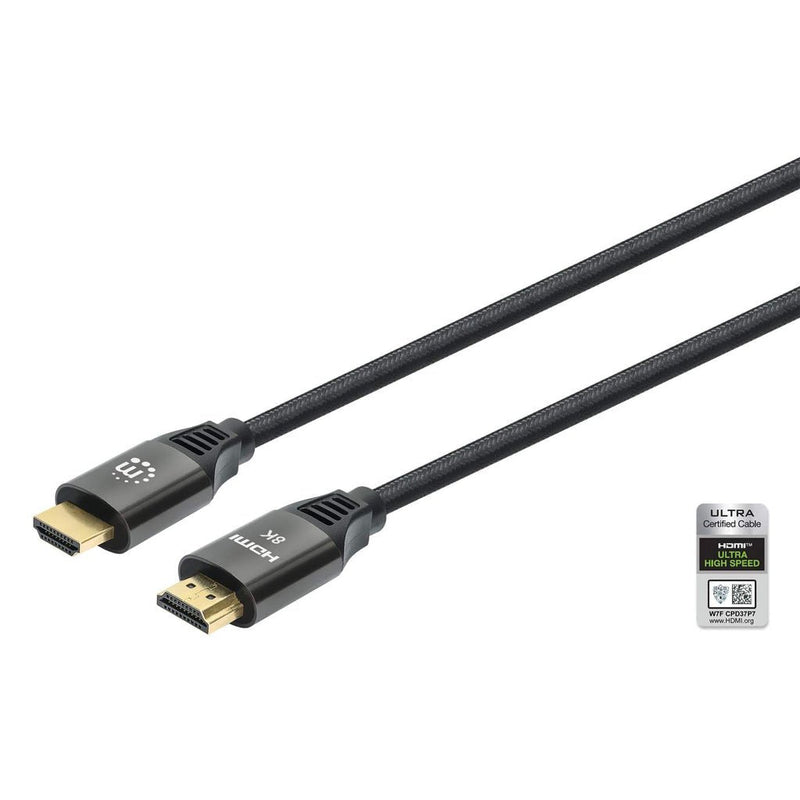 Manhattan HDMI Cable 8K@60HZ Hdmi-cable With Ethernet-canal M./M. 1M