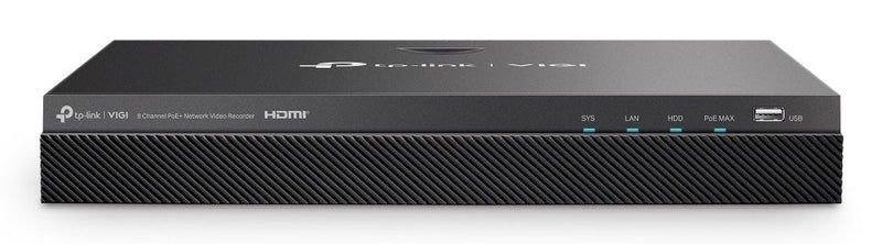 TP-Link Vigi NVR2008H-8MP-2TB Grabadore Vídeo Network (nvr) Black