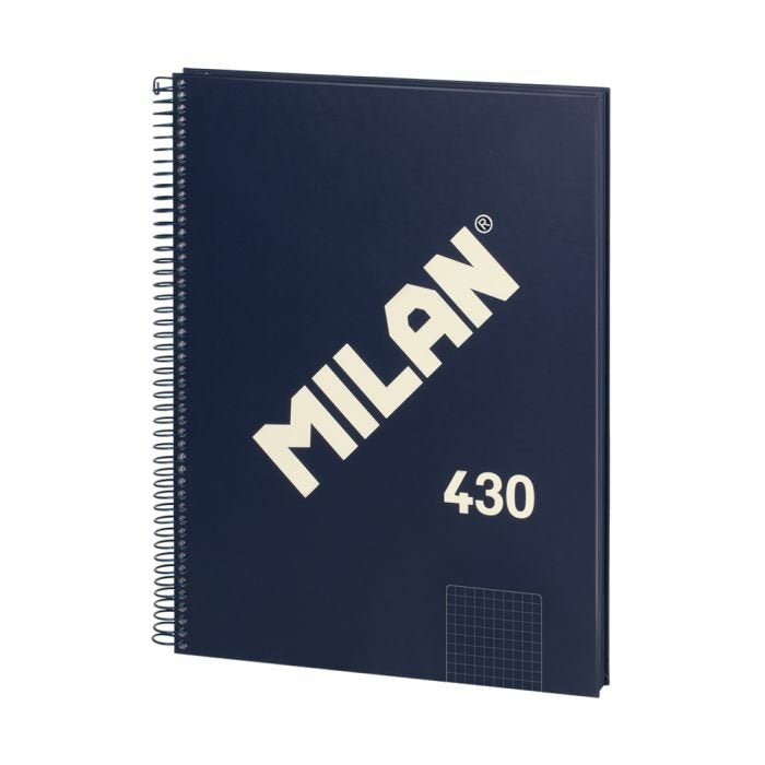 Milan Notebook Espiral Formato A4 Cuadricula 5X5MM - 80 Hojas 95 Gr/M2 - Microperforado, 4 Taladros - Colour B