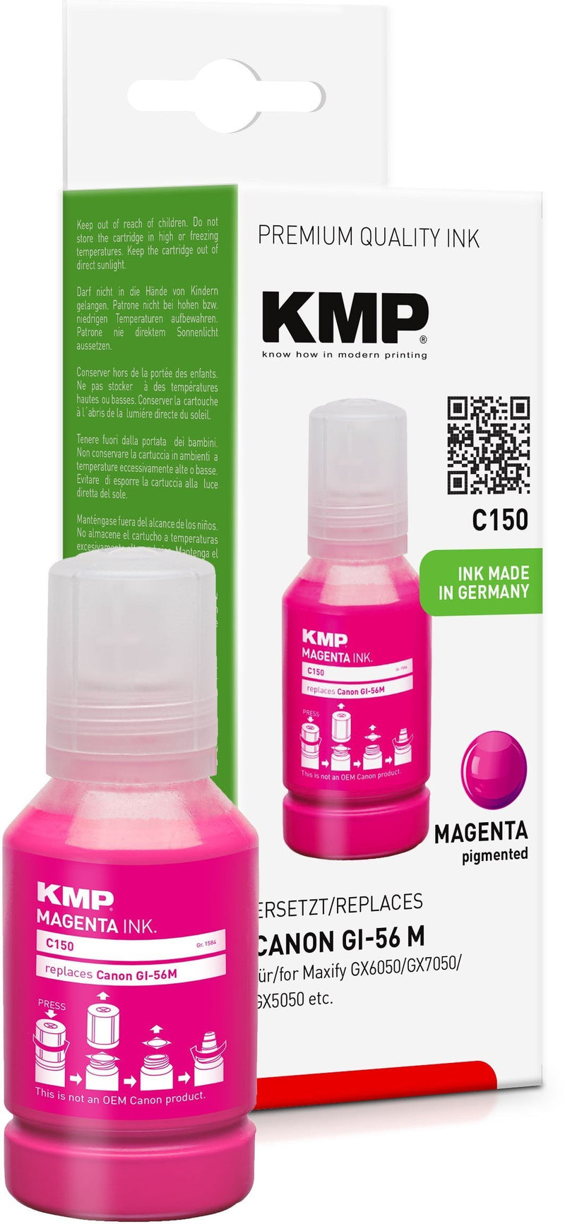 Kmp Cartridge Canon Maxify GI56M Magenta 14000 Copias C150 Compatible