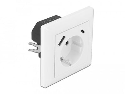 Delock Plug Wall With Dos Ports Charging USB 3,4A, 1 X USB Tipo-a And 1 X USB Type-c™ — image 1