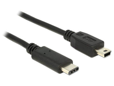 Delock 83603 USB Cable 1M 2.0 USB C Mini-usb B Black — image 1