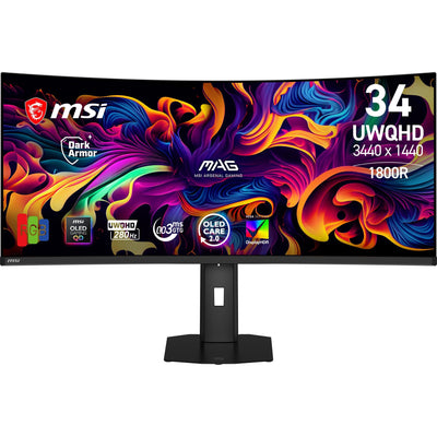 Msi Mag 341CQP Qd-oled X28 Monitor PC 86,4CM (34) 3440 X 1440 Pixels Ultrawide Quad HD Black — image 1
