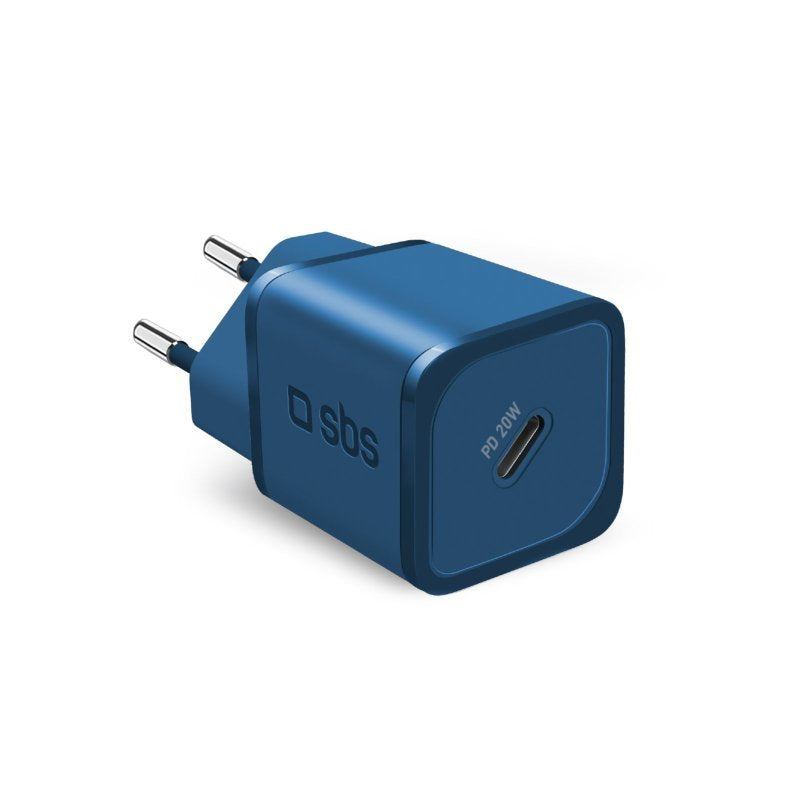 Sbs Mini Charger GaN USB-C Pd 20W Blue