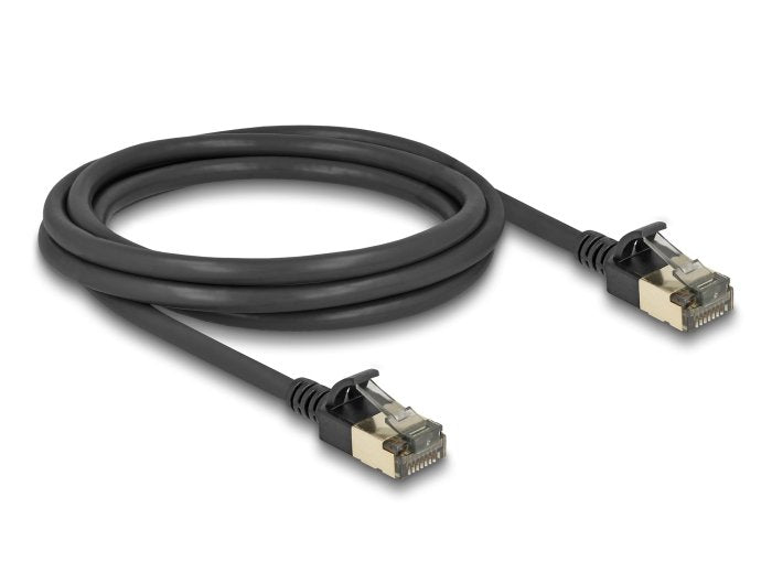 Delock 80340 RJ45 Network Cable CAT.8.1 F/FTP Slim Pro 2M Black