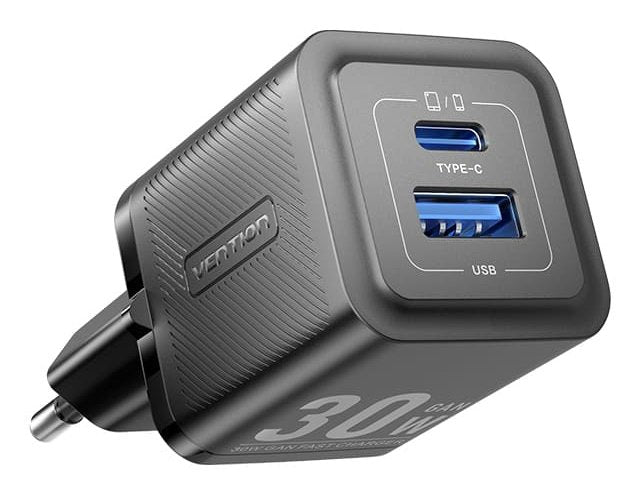 Vention Charger GaN Wall FEQB0-EU 1x USB Type-c 1x USB 30W