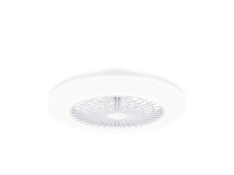 Fan Ceiling LED 3 Cct, Motor DC 25W + LED 60W, Model Amigo, White With Difusor Efecto Estrellado, Ø57,5CM