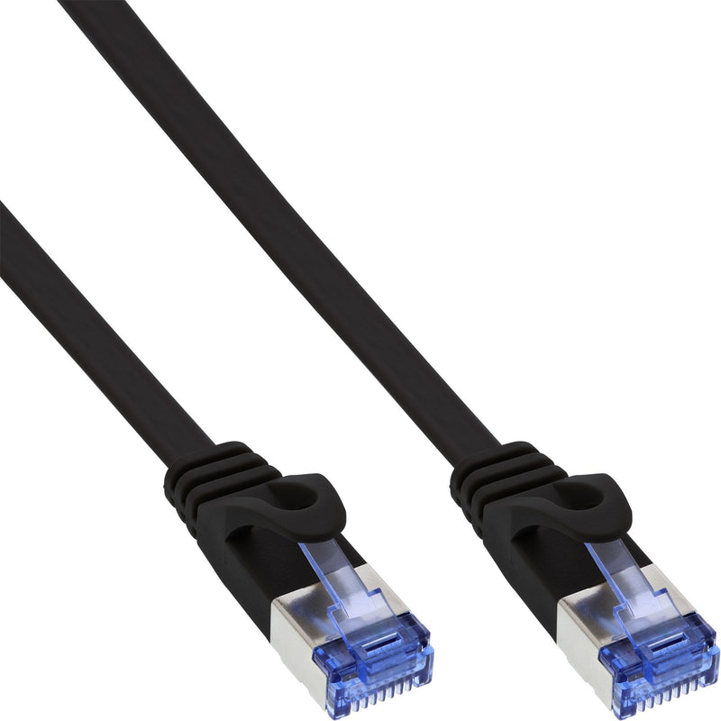 Inline® Flat Network Cable U/FTP CAT.6A Black 10M
