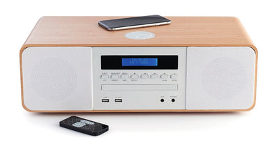 Thomson MIC201IBT Micro Cadena Bluetooth Charger Induccion - Power Musical 50W - Colour Wood/White — image 1