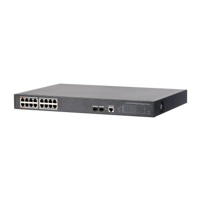 Dahua PFS4218-16GT-240 Switch PoE 16 Ports Gigabit + 2 Sfp Uplink Gigabit 240W 802.3AT Manejable Layer 2