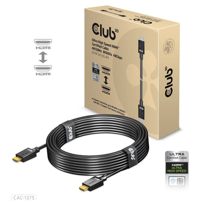 Cable CLUB3D CAC-1375 Cable Certificado Hdmi™ Ultra High Speed 4K120HZ 8K60HZ 48Gbps M/M 5M) — image 1