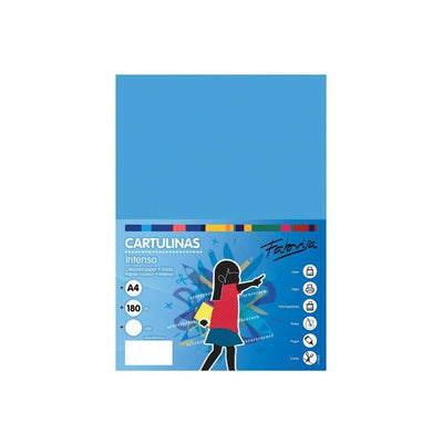 Fabrisa Pack 50 Cartulina 180GR A4 Blue Turquesa — image 1
