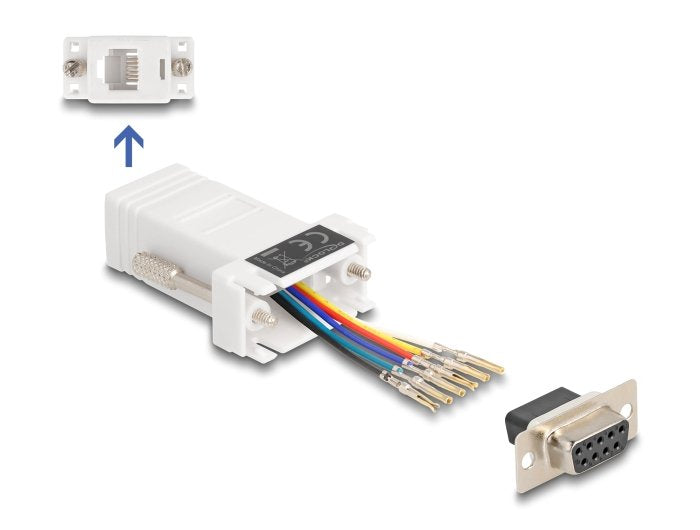 Delock D-sub 9 Pin Connector Female a RJ12 Connector Female Kit Assembly White