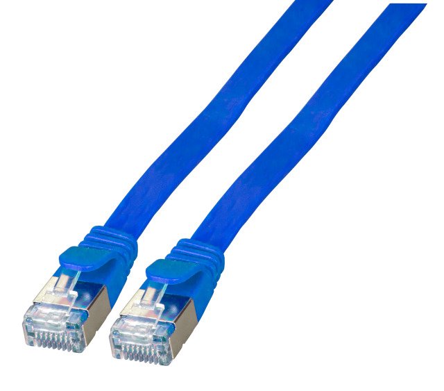 Cable Efb RJ45 Flach Network U FTP, CAT.6A, Pvc, 5M, Blue
