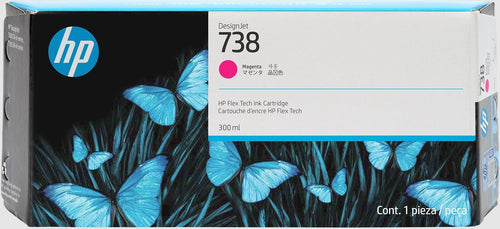 HP Ink Lf 738 676M7A Magenta Designjet T850 / T950 300ML Upc 196548336173. — image 1