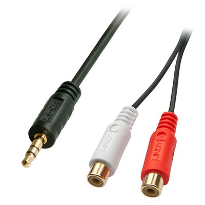 Lindy 35678 Cable Audio 0,25M 2 X Rca 3,5MM Black Red White — image 1