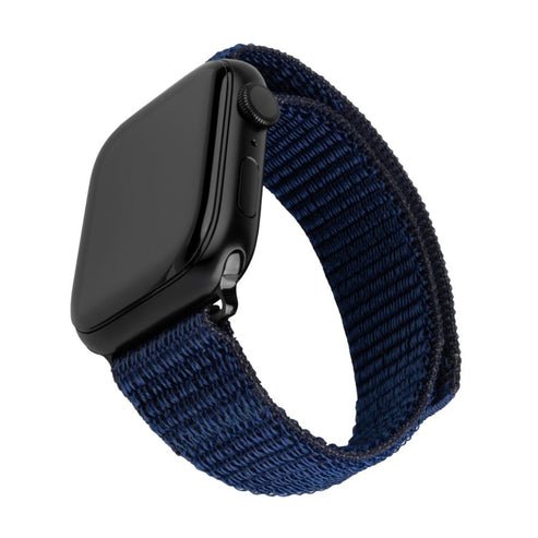 Fixed Nylon Sporty Strap For Apple Watch 38 40 41MM, Dark Blue
